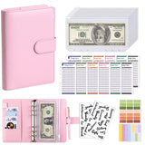 New A6 Budget Plan Notebook Cash Envelope Saving Money 6-Hole Binder for Financial Management A6 Loose-Leaf Notebook Binder