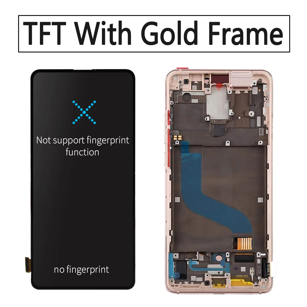 6.53" AMOLED For Xiaomi MI 9T Pro/MI 9T LCD Display Touch Screen Digitizer Assembly With Frame for Xiaomi Redmi K20 Pro /K20 LCD