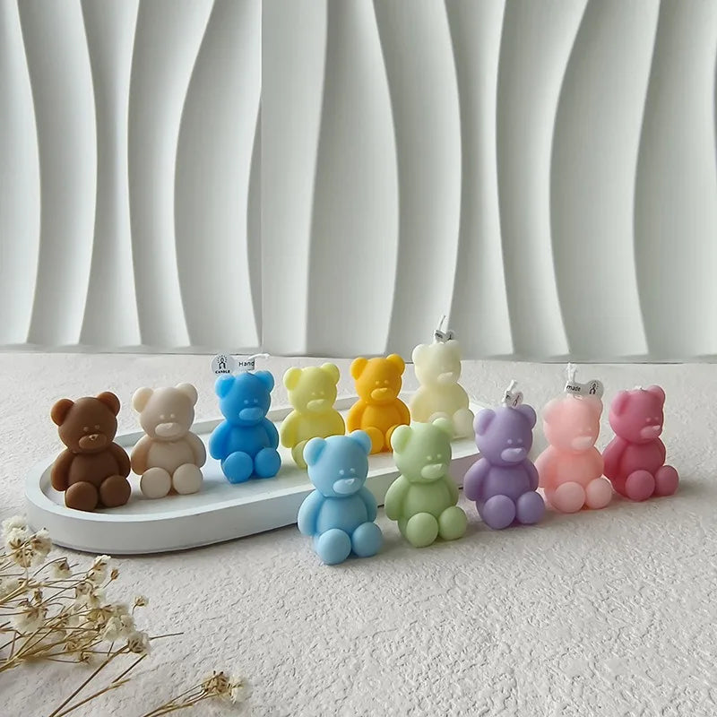 1pc Mini Bear Creative Scented Candles,for Home Atmosphere decoration And Photo Props Birthday Gifts Room Decor Gifts Graduation