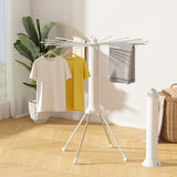 1/2 Layer Foldable Cylinder Drying Rack with Wheels Octopus Retractable Clothes Drying Rack with 16 Clothes Drying Rod and Clips