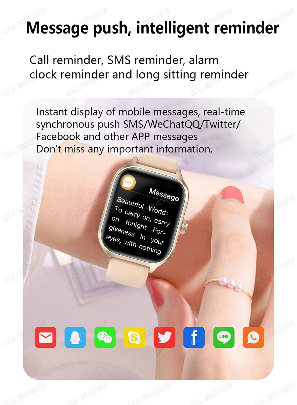 Smart Watch For Android IOS Watches 1.83inch HD Display Bluetooth Call Message Alert Music Sports Mode Smartwatch Men Women Ht30