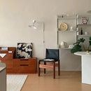 Medieval monk chair home solid wood dining chair designer homestay industrial wind wabi-Sabi oil wax leather back