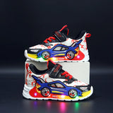 Cool Cartoon Lovely Baby Boys Shoes Leisure Fashion Glowing LED Colorful Lighted Kids Shoes Cute Children Sneakers Tennis