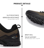 Baasploa Men's Anti-Skid and Wear-Resistant Hiking Travel Shoes Fashion Waterproof Outdoor Sneaker Comfortable Male Sport Shoes