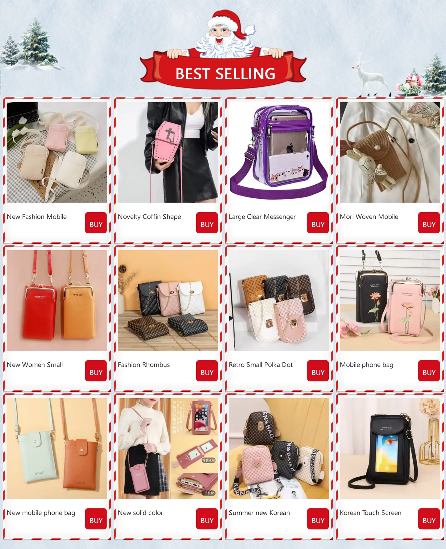 Cartera para teléfono móvil con pantalla táctil, de piel sintética, para mujer, minibolso de hombro con solapa, tipo bandolera, pequeño