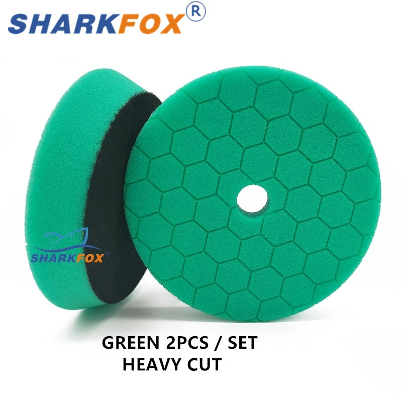 Sharkfox 3/5/6inch Car Polishing Disc Buffing Polishing Pads Self-Adhesive Buffing Waxing Germany Foam Polishing Pad For DA/RO