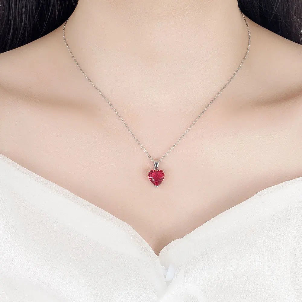 925 Sterling Silver Jewelry Sets para Mulheres, Coração Zircon Anel, Brincos, Colar, Casamento Nupcial, Elegante, Natal, Frete Grátis