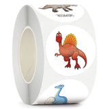 100-500pcs 1'' Round Dinosaur Stickers for Teacher Reward Stickers School Supplies Animal Incentive Roll Sticker for Home