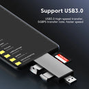 Elough 7 In 1 Multifunction Usb 3.0 Card Reader Micro TF SD Card Memory Reader USB Flash Drive Type C Card Adapter OTG