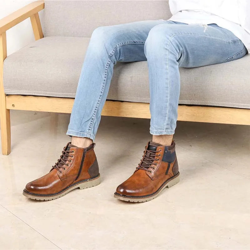 2024 New Men's Winter Shoes Warm Comfortable Non-Slip Men Winter Boots #KD5251