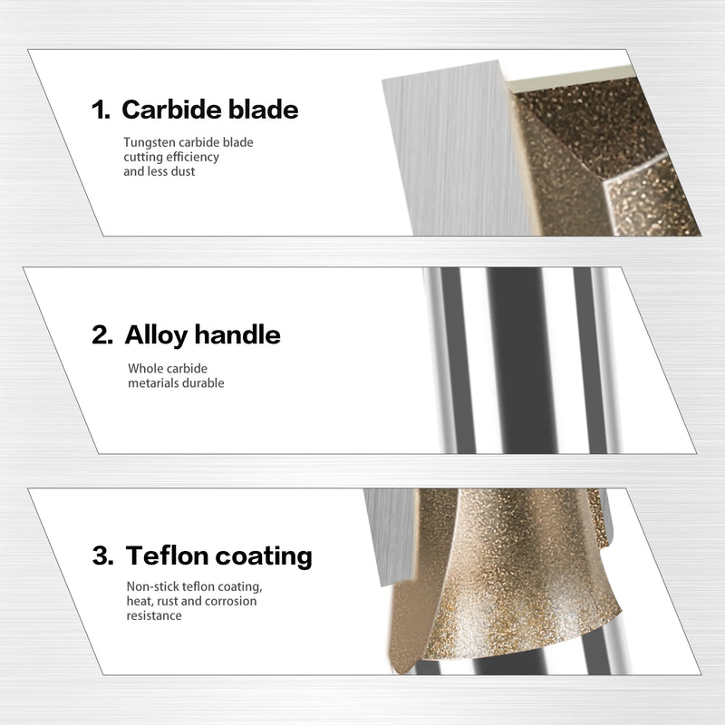 6mm Shank CNC Straight Bit Flush Trim Single Double Flute Router Bit Tungsten Carbide Milling Cutter Woodworking Tools