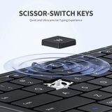 Folding Keyboards with Numeric Keypad Bluetooth Wireless Portable Silm Full-SizeT Foldable Keyboard for Travel Computer PC iPad