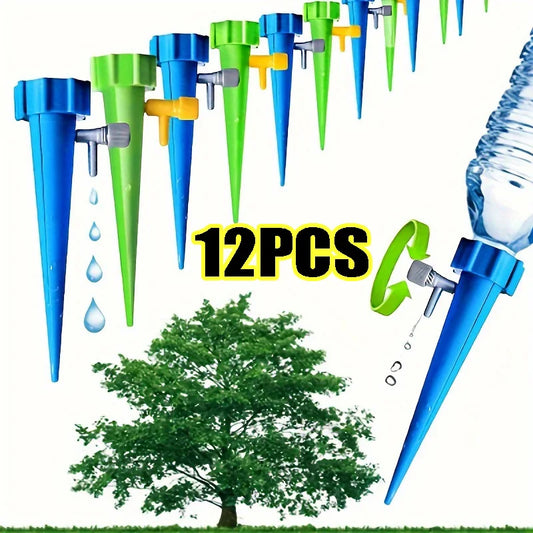 Sistema de riego automático por goteo, autorriego ajustable para plantas de flores, invernaderos y jardines. Dispositivo de riego automático.