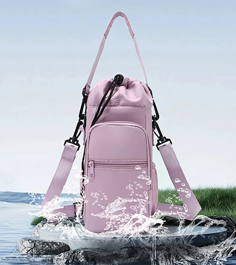 Outdoor Bottle Protective Cover Cell Phone Storage Bag Small Messenger Bag Travel Pocket Bag for Water Bottle Accessories