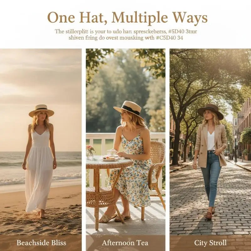 High Quality Flat Top Boater Sun Hat Straw Hat For Men & Women Summer Travel & Beach With Wide Brim UV Protection