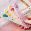 2Pcs Kids Hair Comb Set Cute Portable Anti-Static Plastic Hairdressing Comb For Girls Hair Comb Cartoon Baby Chil