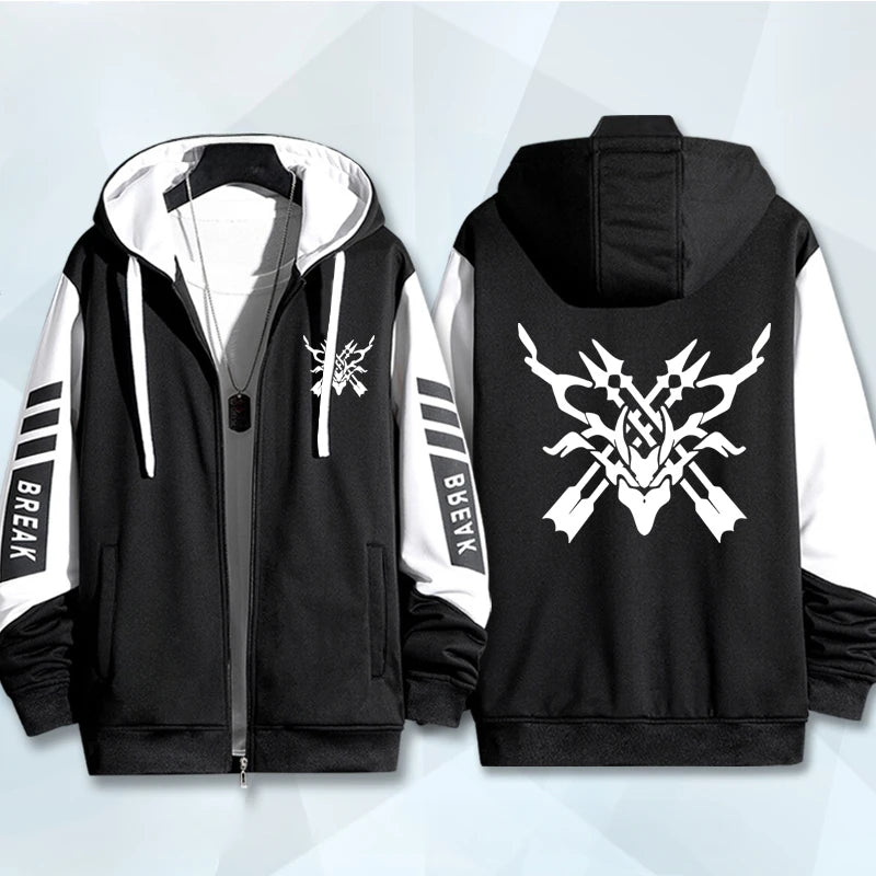 Sudadera con capucha y cremallera con estampado 3D de Game Honkai Star Rail para mujer y hombre, estilo hip hop, manga larga, estilo urbano