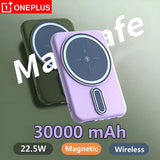 OnePlus 30000mAh Magnetic Wireless Power Bank 22.5W PD Super Fast Charging Portable Battery Charger For IPhone Huawei Samsung