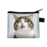 Coin Purse New Animal Cat Children's Wallet Student Portable Card Coin Key Storage Bag Polyester Hand Bag Mini Bag