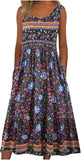 Europe and the United States 2024 spring and summer new print sleeveless pullover dress women casual plus-size dress