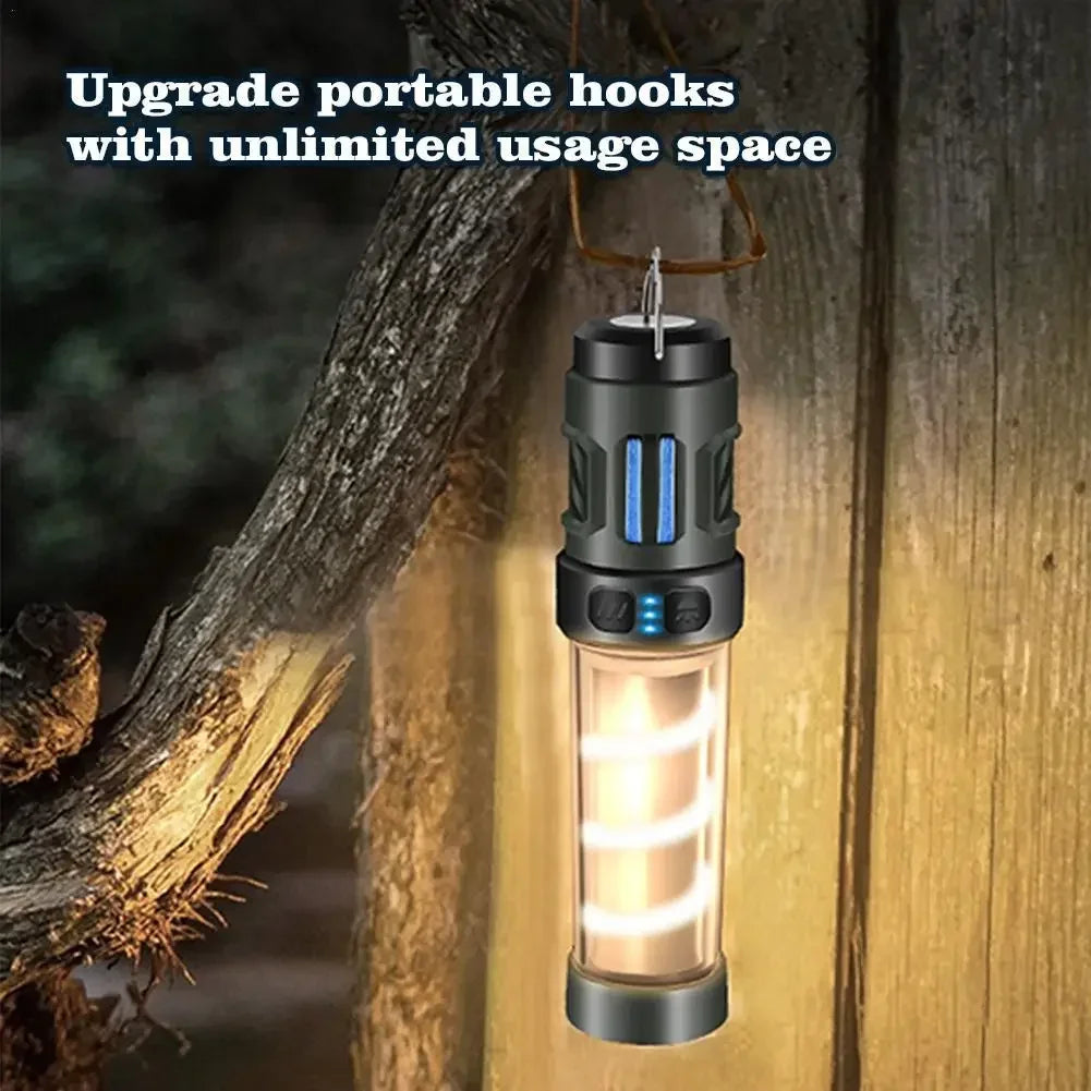 Mosquito Repelente Lâmpada LED, Camping Gear, Assassino, Lanterna, Ímã, Carregamento USB, Lanterna portátil, Lanterna