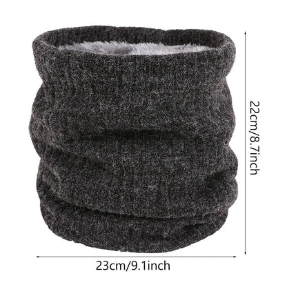 Fleece Lined Scarf Thermal Fleece Snood Neck Warmer Winter Outdoor Windproof Ski Cycling Circle Loop Scarves Men Women Gifts