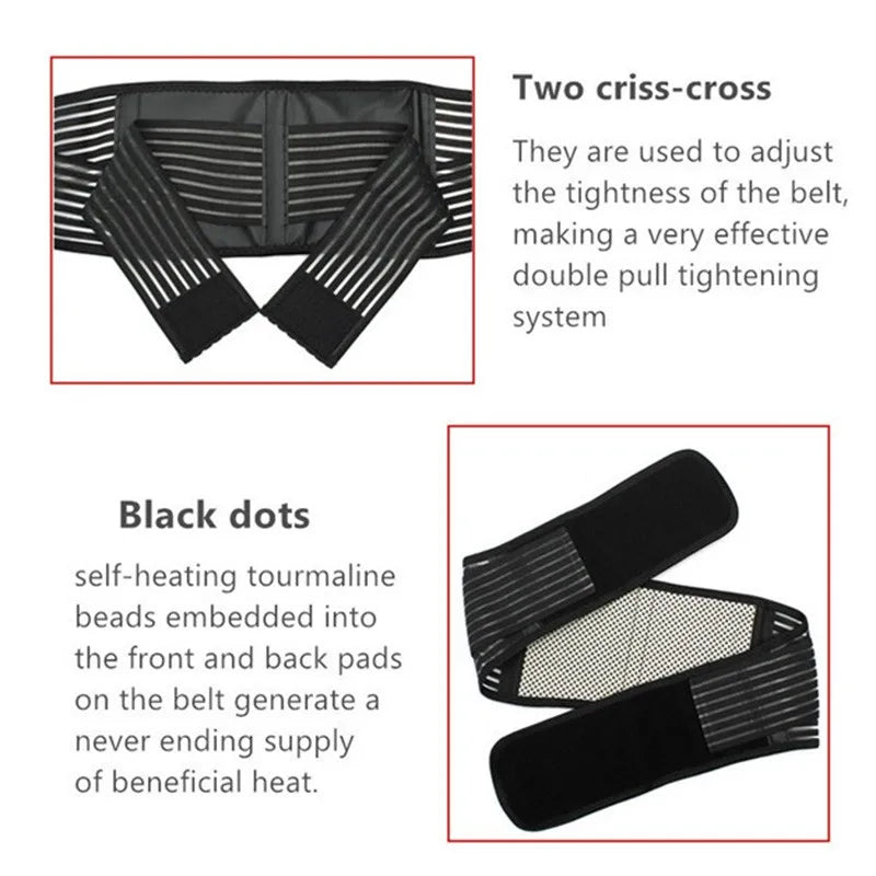 Lumbar Support Belt Disc Herniation Orthopedic Medical Strain Pain Relief Corset For Back Spine Decompression Brace Self-heating