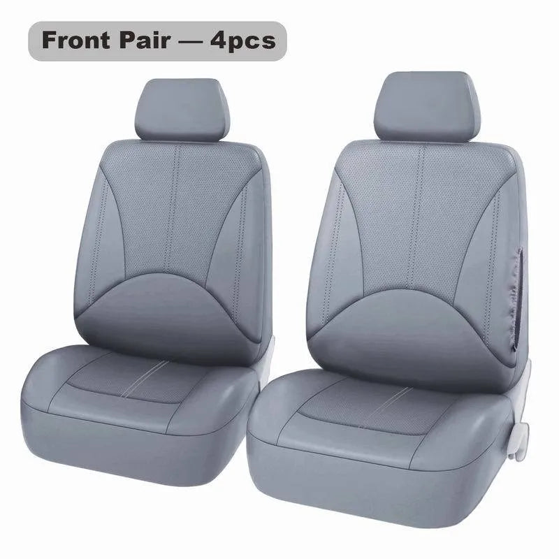 All-Season Universal 9-Piece PU Leather Car Seat Cover