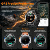 Novo Smartwatch Masculino T-RX4 Ultra GPS 2026 – Posicionamento GPS de 6 satélites, resistência à água 10ATM, bateria de 850mAh, bússola e mais de 170 modos esportivos.