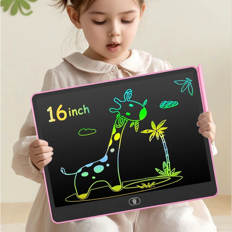 Tablet de Escrita e Desenho LCD (16/13/11 Polegadas) – Brinquedo Educativo para Meninos e Meninas de 3 a 8 Anos