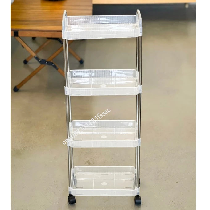 Trolley Bookshelf Kitchen Storage Rack Kitchen Corner Narrow Slit Storage Cabinet Bathroom Living Room Home Organizer