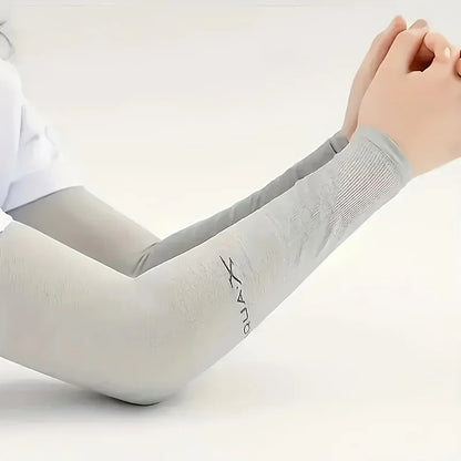 Unisex Cooling UV Protection Arm Sleeves Elastic Summer Ice Covers for Sports/Running/Cycling Reusable Breathable Sun Accessorie