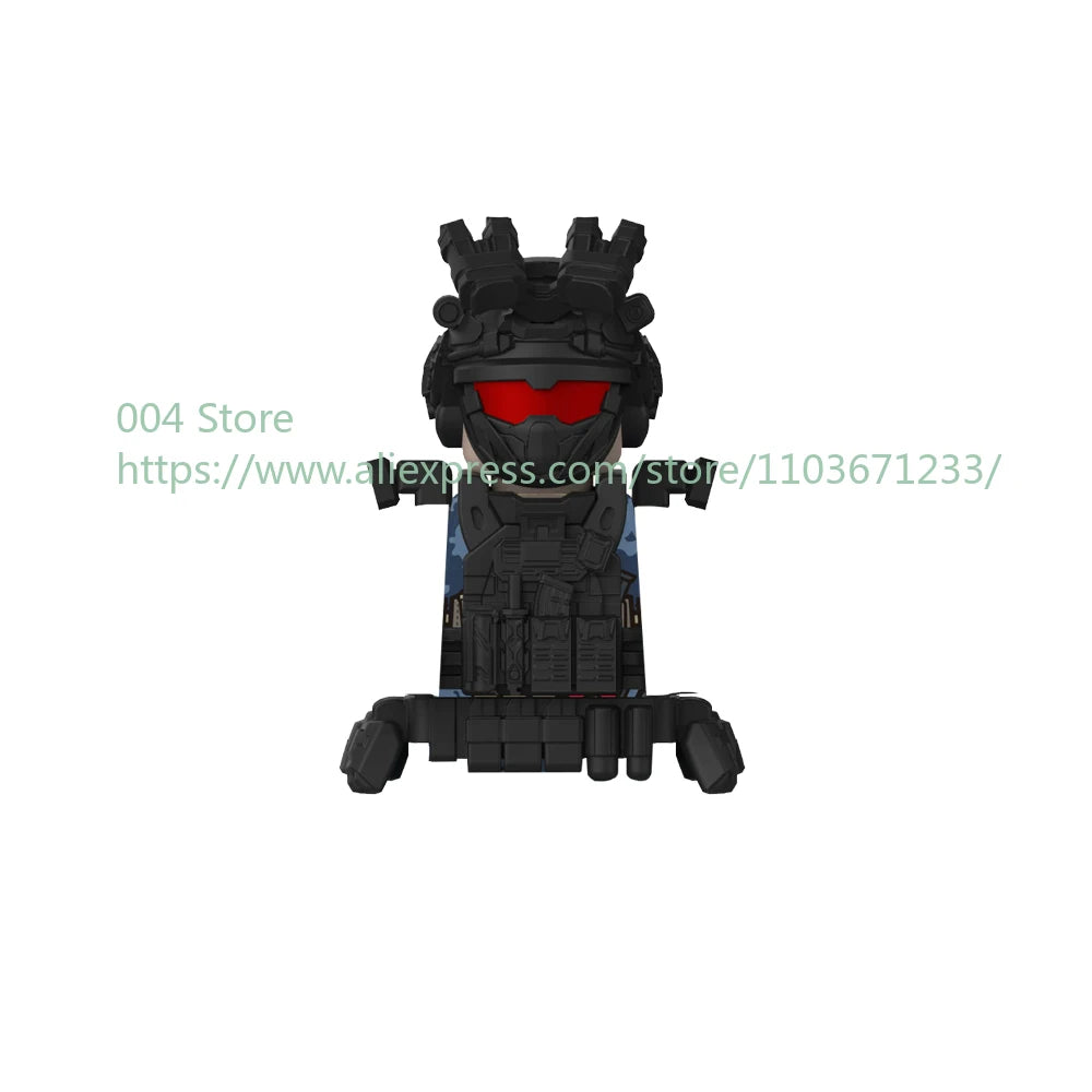 Military Special Forces Action Figure Building Blocks Ghillie Suit Weapons Sniper SWAT Ghost KSK Police Bandit Boy Toy Gift F029