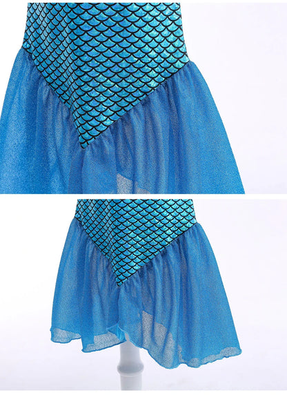 Children's mermaid cosplay costume girls' role play costume carnival Halloween birthday party costume summer princess dress