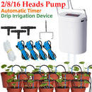 2/8/16 Heads Automatic Plant Flower Watering Pump Garden Accsesories Plants Sprinkler Drip Irrigation Device Water System Kit