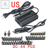 Cargador universal para coche, adaptador de corriente CA/CC, USB, para portátil, ajustable, 120 W, 220 V, 110 V a 12 V, 15 V, 16 V, 18 V, 19 V, 20 V, 22 V y 24 V 