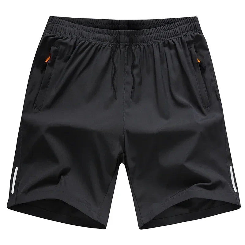 Summer Ice Silk Shorts Men'S Summer Beach Pants Casual Loose Thin Basketball Sports Running Shorts Sweat Wicking Hygroscopic