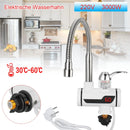 3000W Electric Kitchen Water Heater Tap Instant Hot Water Faucet Heater Cold Heating Faucet Tankless Instantaneous Water Heater