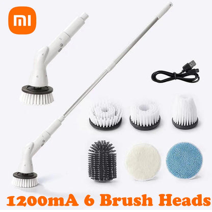 Xiaomi 6-in-1 Electric Cleaning Brush 2000mAh Cordless Electric Rotary Cleaning Brush Shower Cleaning Brush Kitchen Bathroom