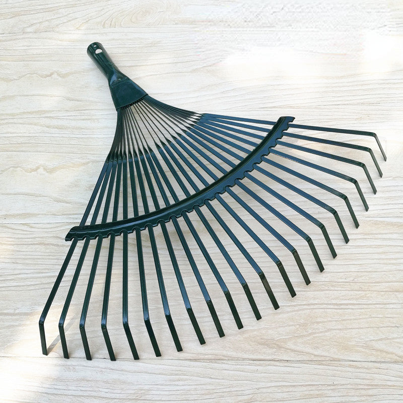 Realmote Rake 22 Toothed Rake Dead Leaf Rake Steel Wire Garden Gardening Tools Agriculture