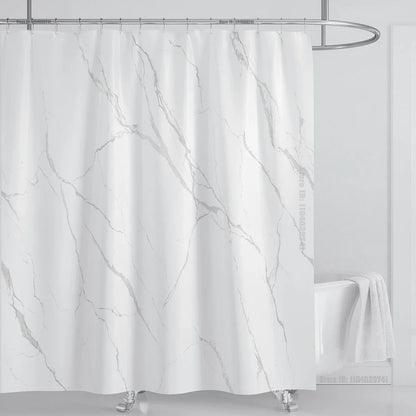 Marble Waterproof Shower Curtain Waterproof Shower Curtain for Bathroom Decor Printed Washable Shower Curtain with Hooks