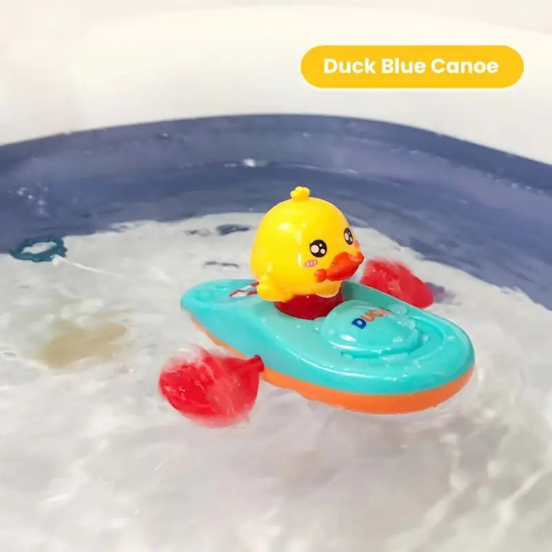 1 Pc Little Yellow Duck Kayak Toy Swimming Pool Bathroom Toy Classic Water Toy Cute Bath Toys Cartoon  Little Yellow Duck Boatin