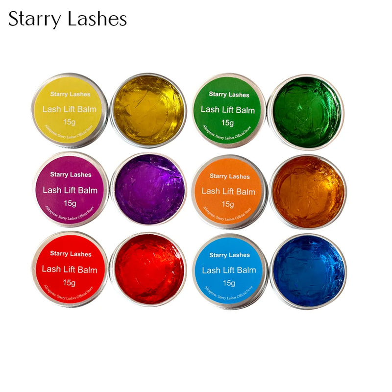 Starrylashes 15g coreia lash lifting bálsamo cera extensão de cílios não forte fixador vegano bálsamo lash levantamento cola ferramentas