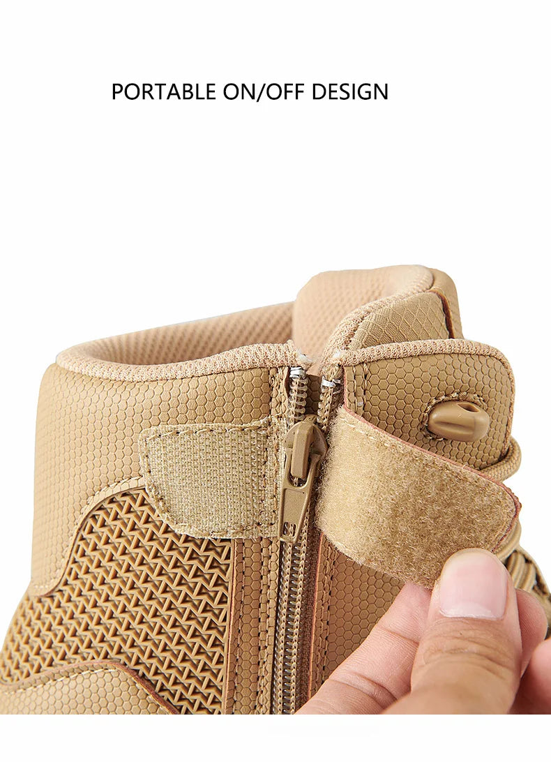 Upgraded Tactics Combat Training Boots Male Outdoors Camping Anti-wear Rapid Response Hiking Shoes Fishing Hunting Sneakers Men