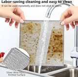 20/1pcs Magic Cleaning Cloth, Thickened Double-Sided Metal Steel Wire Rags, Kitchen Dish Pot Washing Cloths, Towel Clean Tools