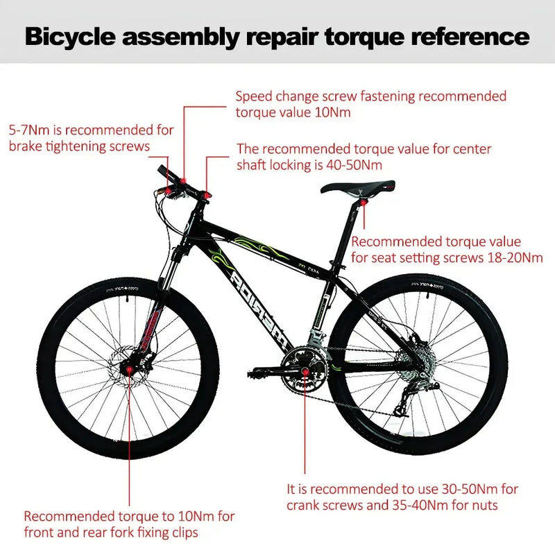 5-60N.m Torque Wrench 3/8 Inch Square Drive Torques Key ±3% High Precision Torque Wrench Professional Bicycle Automotive Tool