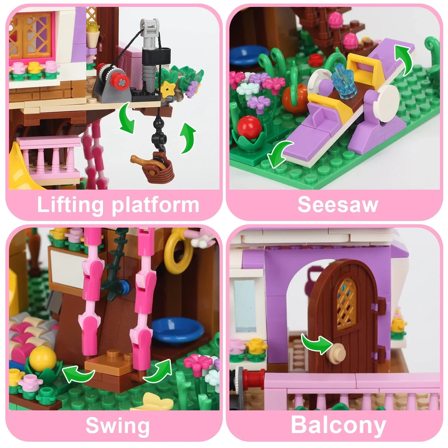 Friends City Tree House Summer Holiday Villa Castle Building Blocks Sets Garden Model DIY Toys Kids Girl Boy Child Birthday Gift