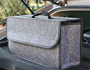 Gray Anti Slip Car Trunk Organizer Bag Multi Compartment Soft Felt Storage Box for Boot Tools & Auto Accessories