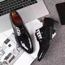 Pointed Toe Dress Plus Size Shoes Newest Italian Oxford Shoes for Men Classic Derbies Luxury Patent Leather Wedding Shoes