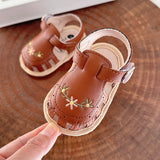 Infant Baby Boys Girls Sandals Summer Baby Wedding Dress Flat Shoes Newborn Crib Shoes First Walkers Prewalkers Shoes